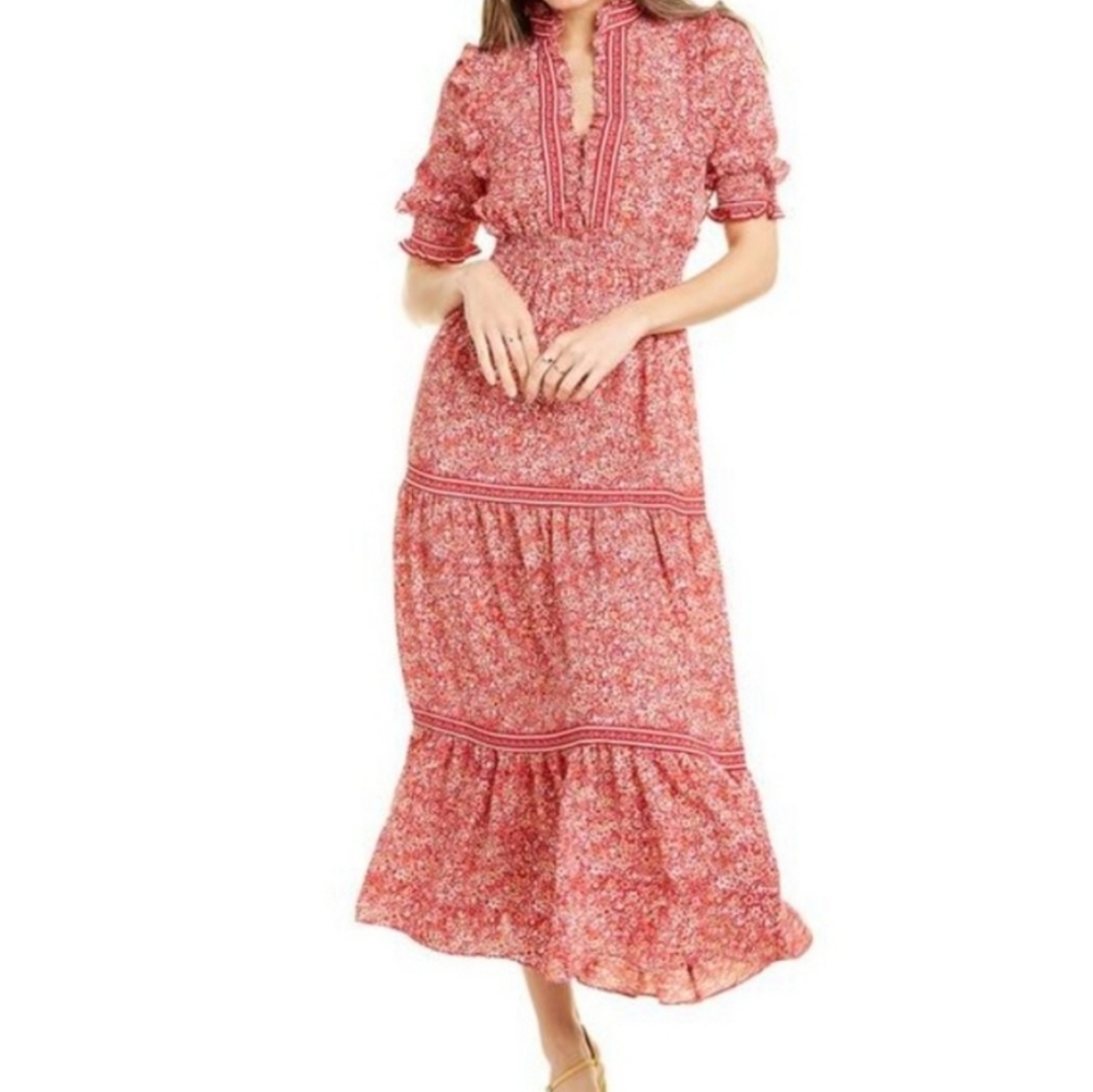 Max Studio Red Floral Maxi Dress